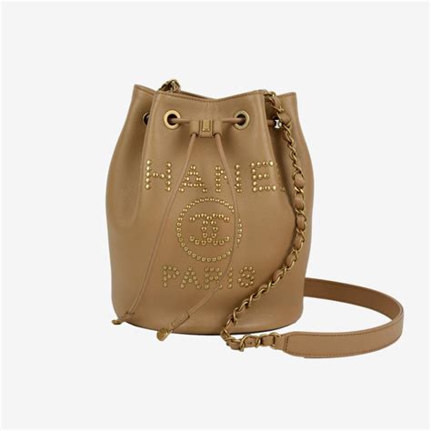 chanel deauville drawstring bucket bag|Chanel drawstring bag vintage.